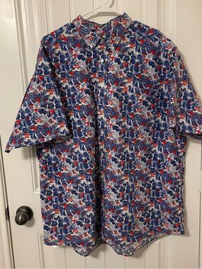 Ariat Men's Western Aloha Surfing Longhorn Short-Sleeve Button-Down Shirt XXL